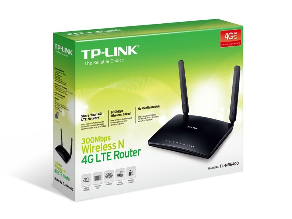 TP-LINKTp-Link TL-MR6400 300 Mbps 4 Port 4G Kablosuz Router Sim Kartlı6935364092764