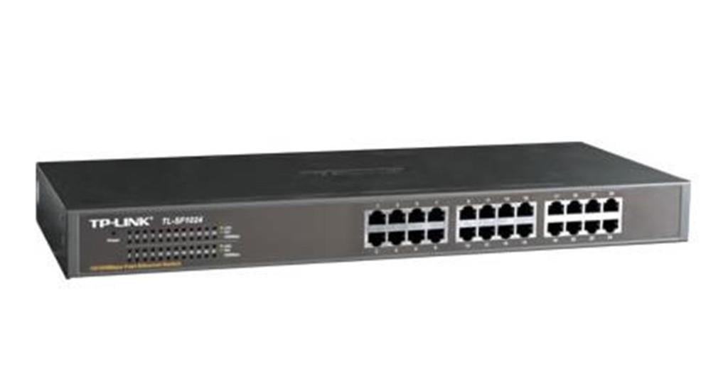 TP-LINKTp-Link TL-SF1024D 24 Port 10-100 Mbps Switch Çelik Kasa Rack Mount6935364021498