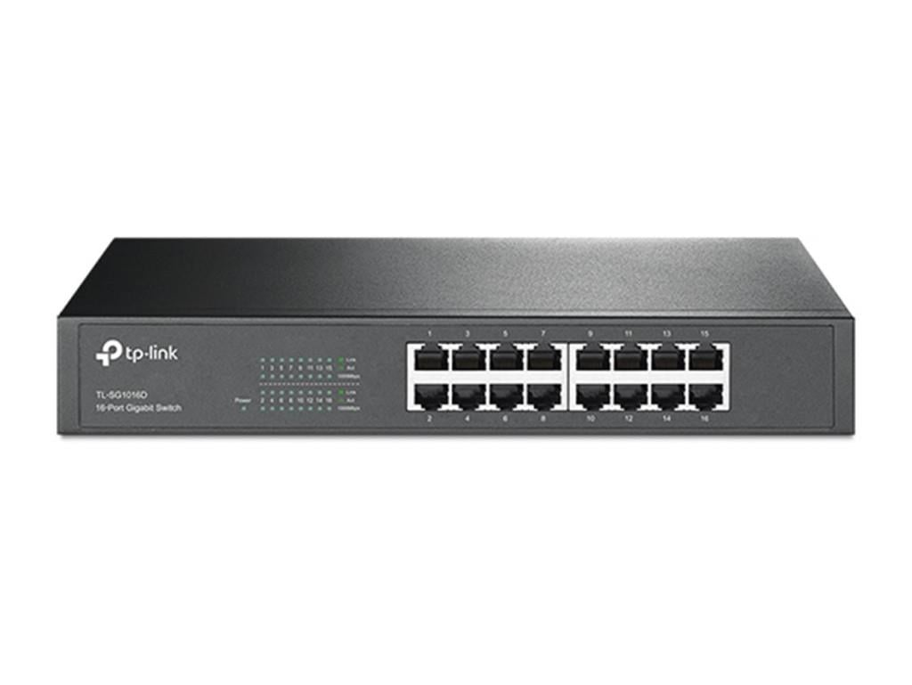 TP-LINKTp-Link TL-SG1016D 16 Port 10-100-1000 Mbps Switch Çelik Kasa Rack Mount6935364020613