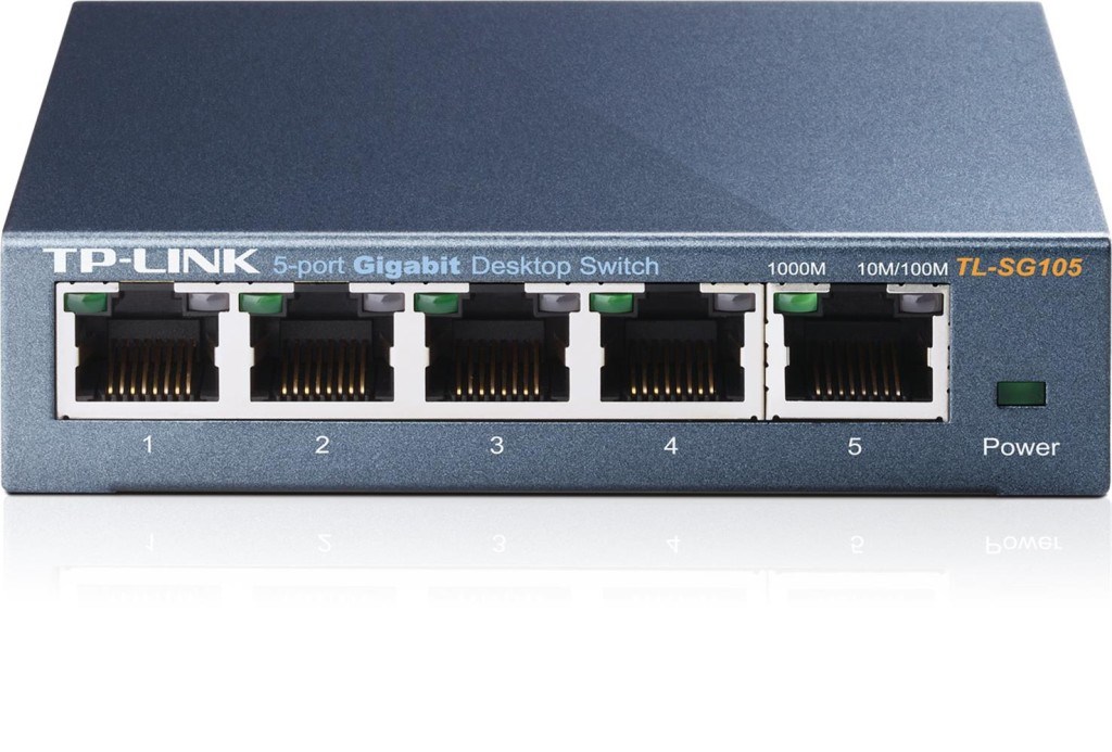 TP-LINKTp-Link TL-SG105 5 Port 10-100-1000 Mbps Switch Çelik Kasa6935364021146