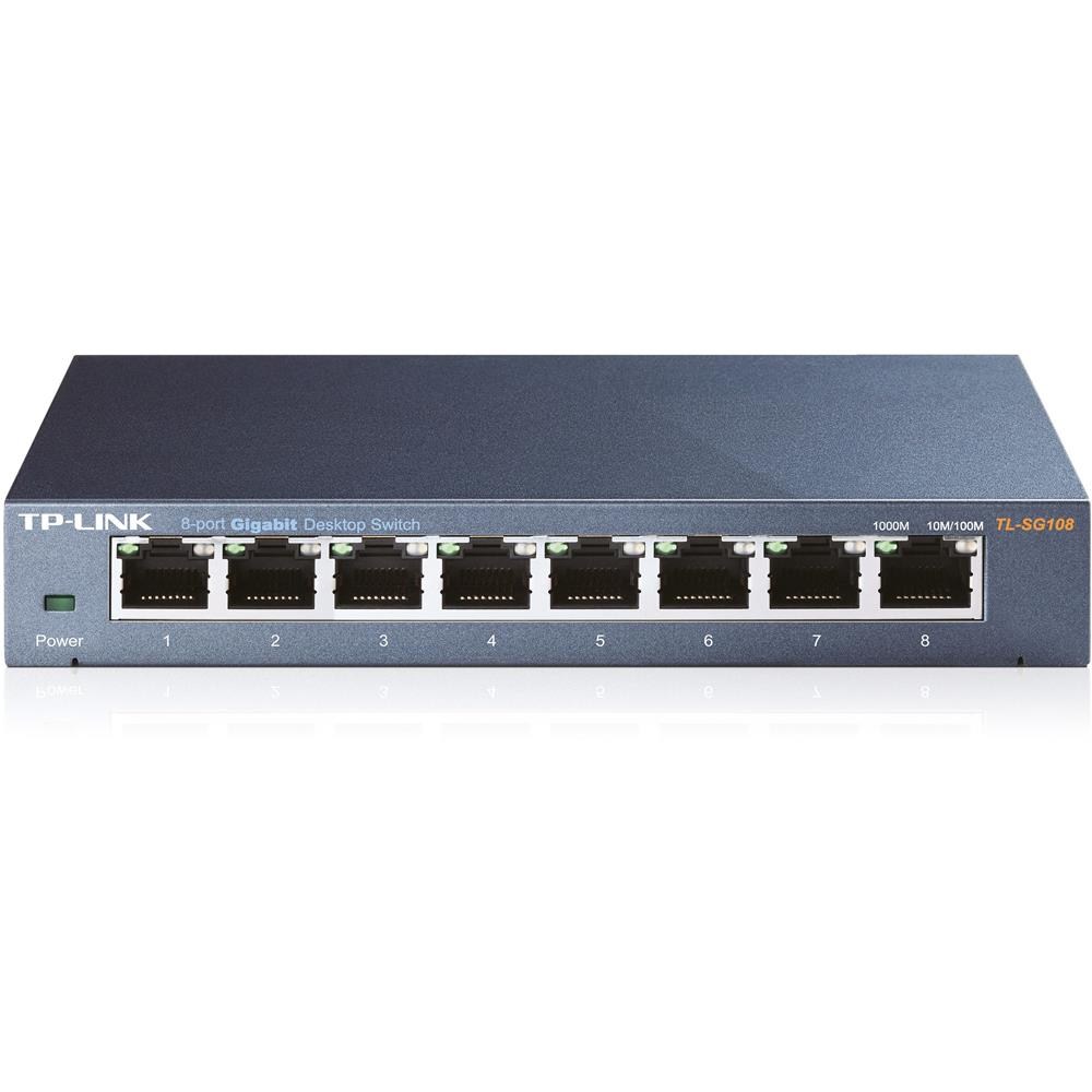 TP-LINKTp-Link TL-SG108 8 Port 10-100-1000 Mbps Switch Çelik Kasa6935364098117