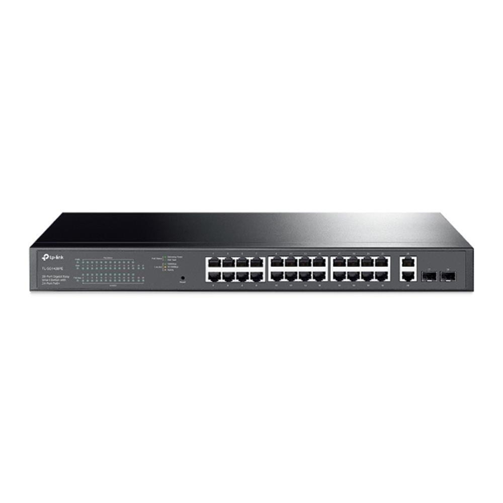 TP-LINKTp-Link TL-SG1428PE 24 Port 10-100-1000 Poe+ Switch 2 Port SFP Çelik Kasa Rack Mount6935364072209