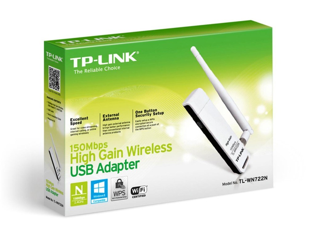 TP-LINKTp-Link TL-WN722N 150 Mbps Antenli Kablosuz USB Adaptör6935364050467