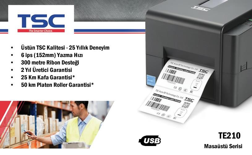 TSCTSC TE200 Termal Transfer Barkod Etiket YazıcıTE200 