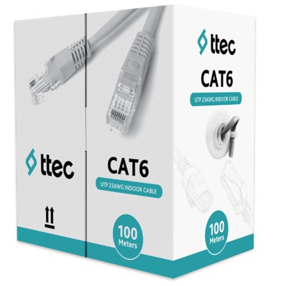 TTEC PLUSTtec KBL-CAT6-23CCA-IN100G İç Mekan PVC Gri 100 metre Kablo8694470507972