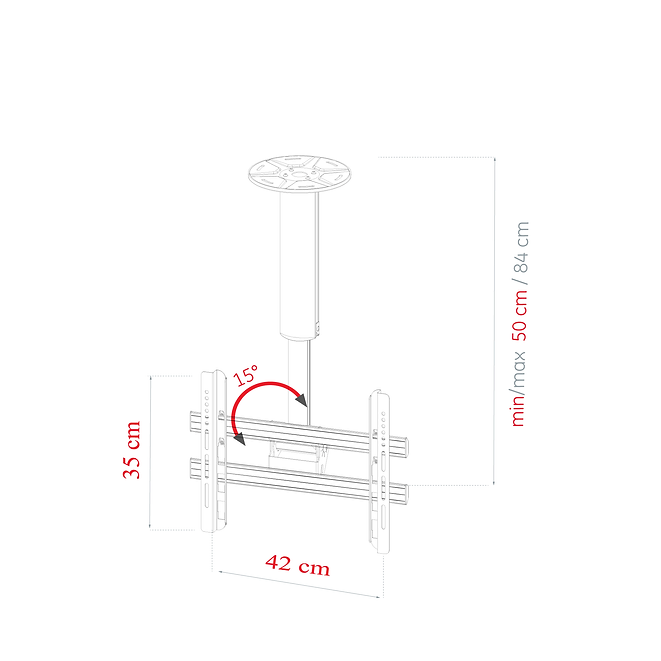 UltimateUltimate TM-5535-M  Lcd Led TV Tavan Askı Aparatı 60 KgTM-5535-M