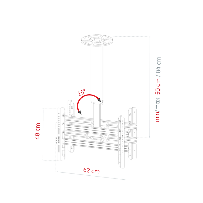 UltimateUltimate TM-8040-M-D Tavan Askı Aparatı 60 KgTM-8040-M-D