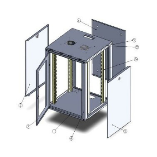 UlusalUlusal 12U 600x600 Dikili Tip Rack KabinetULS-12U-600x600Dikili
