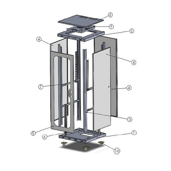 UlusalUlusal 16U 600x800 Dikili Tip Rack KabinetULS-16U-600x800Dikili