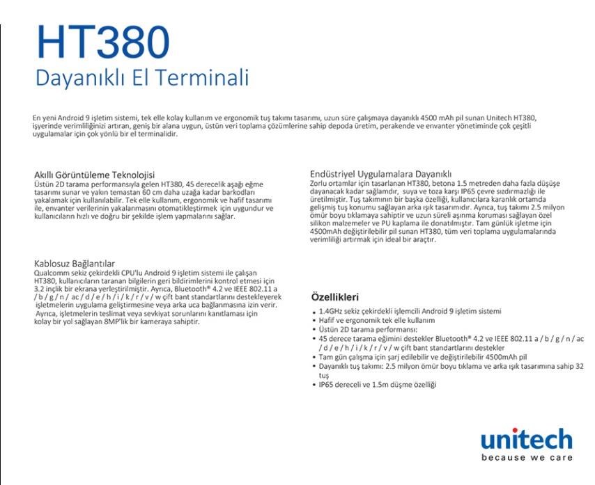 UnitechUnitech HT380-NA61UMSG El TerminaliHT380