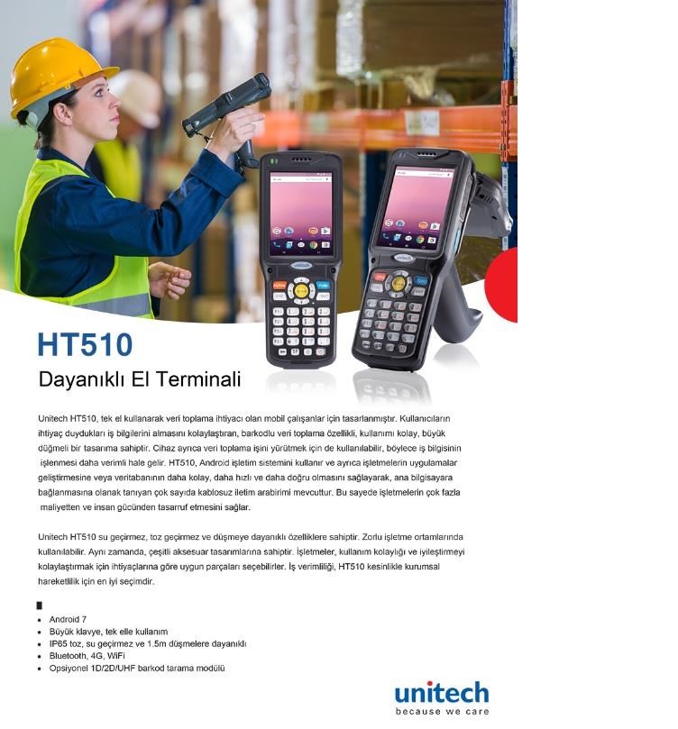 UnitechUnitech HT510-QA61UMSG El Terminali Android 7.0HT510-QA61UMSG