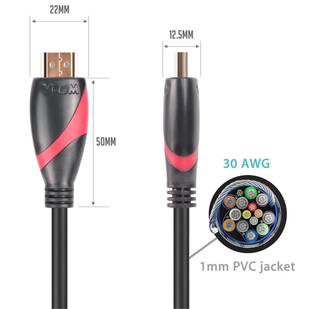 VCOMVcom CG525-R-1.8 Siyah 1.8MT 1.4V Hdmi-M-Hdmi-M Kablo4895182200944