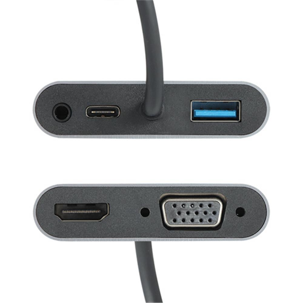 VCOMVcom CU4511 Type-C To Hdmi+Vga+Usb 3+3.5mm Aux+ Type-C Çevirici4895182217928