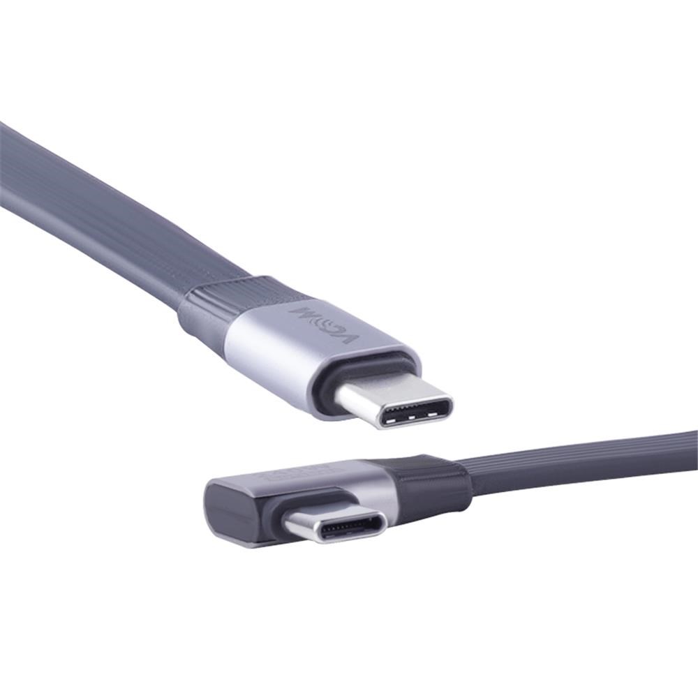VCOMVcom CU582RA-2.0 Type-C USB4 V2 90 Derece Düz 2.0m Şarj Kablosu4895182218888