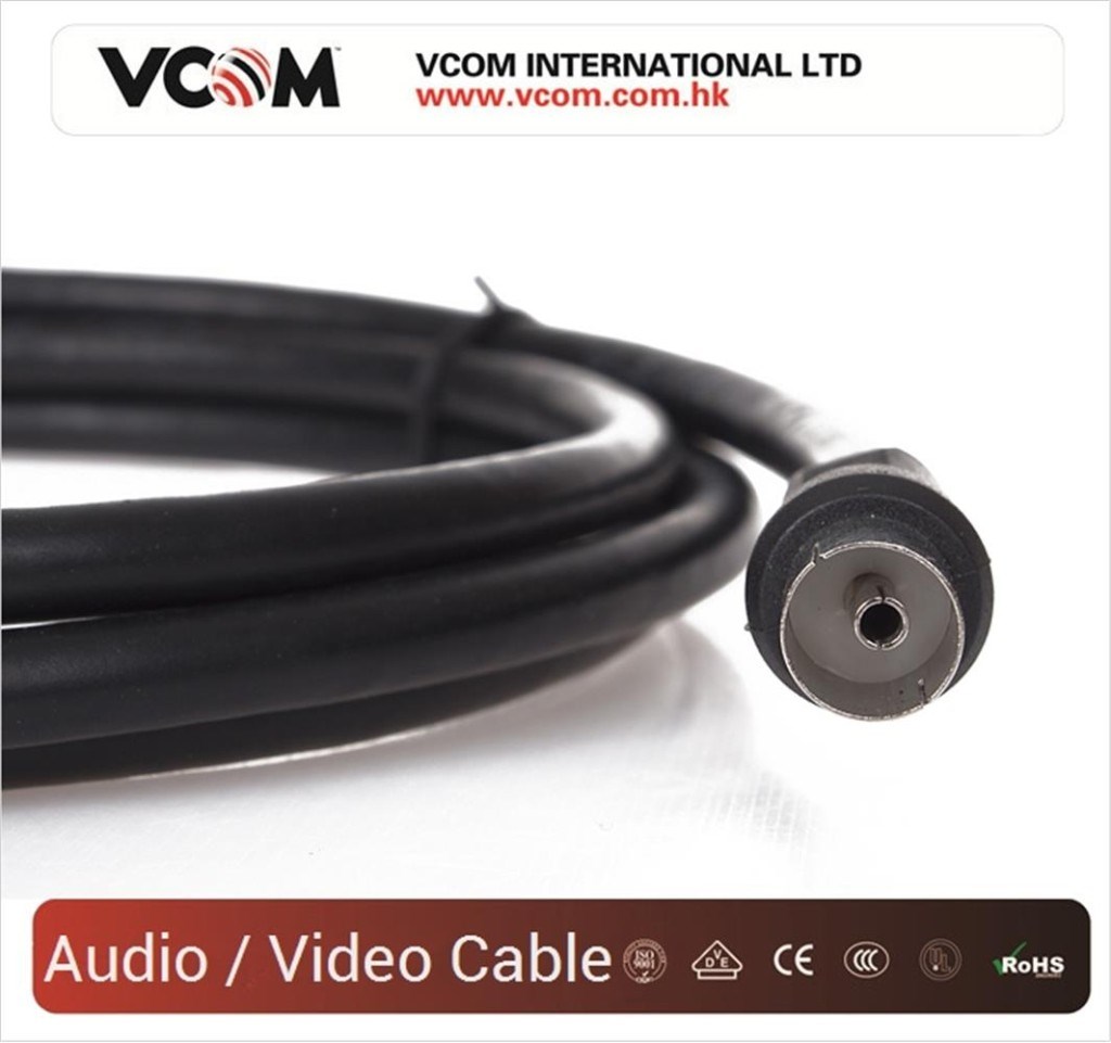 VCOMVcom CV602-B 10mt Analog Siyah Tv Uzatma4895182220454