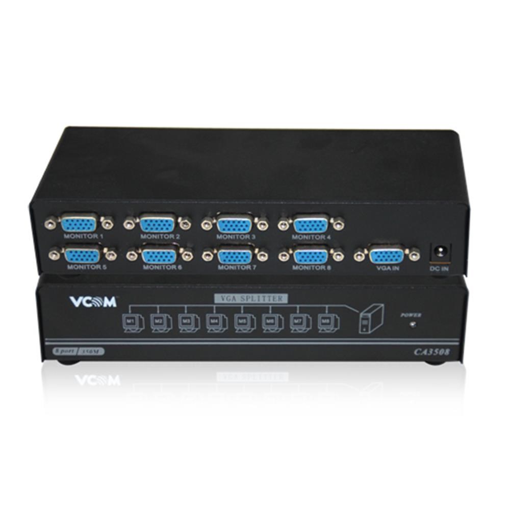 VCOMVcom DD138 1-8 Port 350MHZ Metal Vga Splitter4895182248670