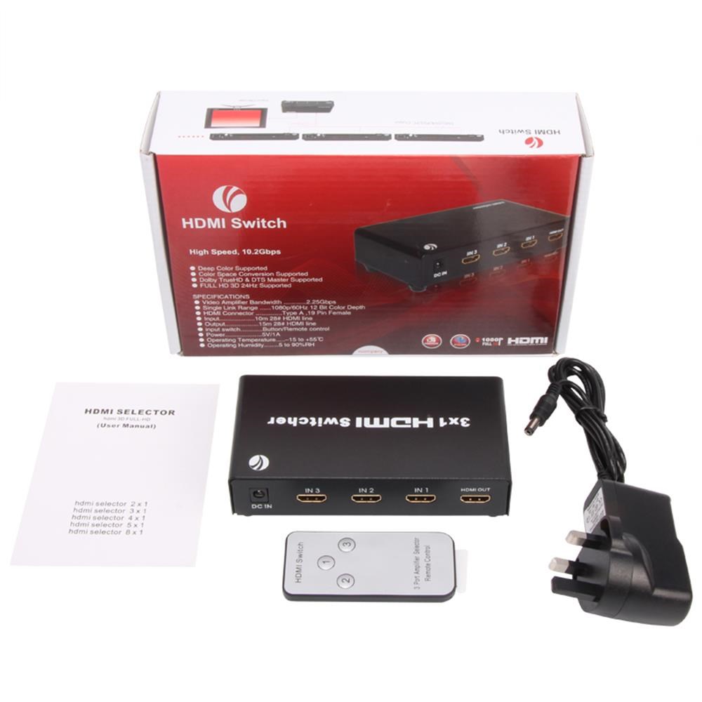 VCOMVcom DD433 3-1 Port 1.4V 3D Metal Hdmi Switch4895182248564