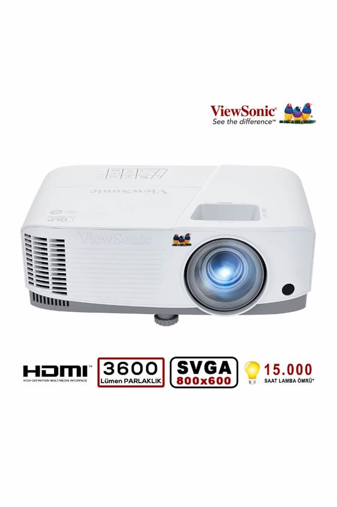 VIEWSONİCViewsonic PA700W DLP WXGA(1280x800) 4500AL 2xHDMI 1xVGA 12.500:1 3W Hoparlör Projeksiyon766907019995