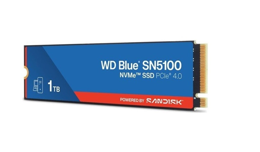WESTERN DIGITALWd 1TB Blue SN5100 Pcı-4.0 7100MB-S 6700MB-S WDS100T5B0E M2 SSDDisk718037906256