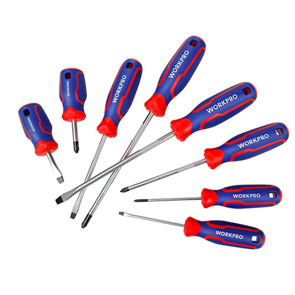 WorkproWORKPRO WP200505 8 Parça Profesyonel CR-V Manyetik Tornavida SetiWP200505