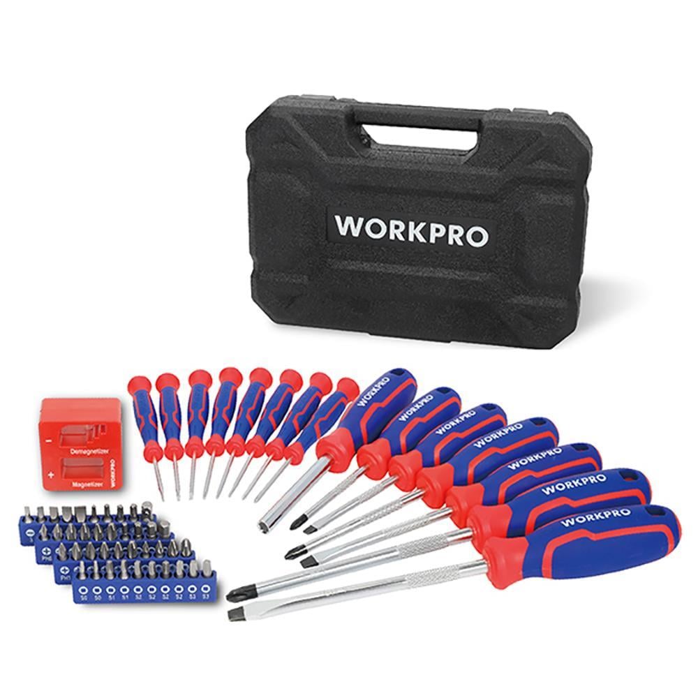 WorkproWORKPRO WP200518 56 Parça CR-V Manyetik Profesyonel Tornavida & Bits Uç SetiWP200518