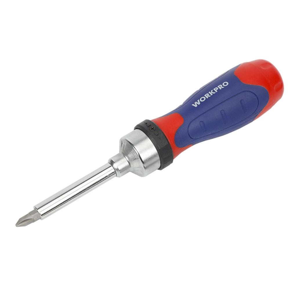 WorkproWORKPRO WP200524 14 Parça Profesyonel CR-V Cırcırlı Bits Tornavida SetiWP200524