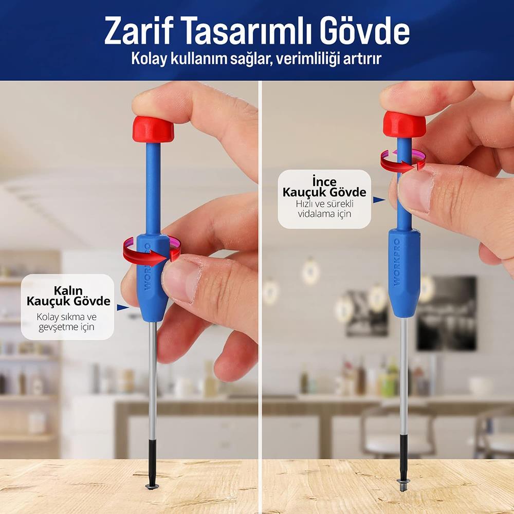 WorkproWORKPRO WP200531 12 Parça CR-V Elektronikçi Hassas Profesyonel Onarım SetiWP200531