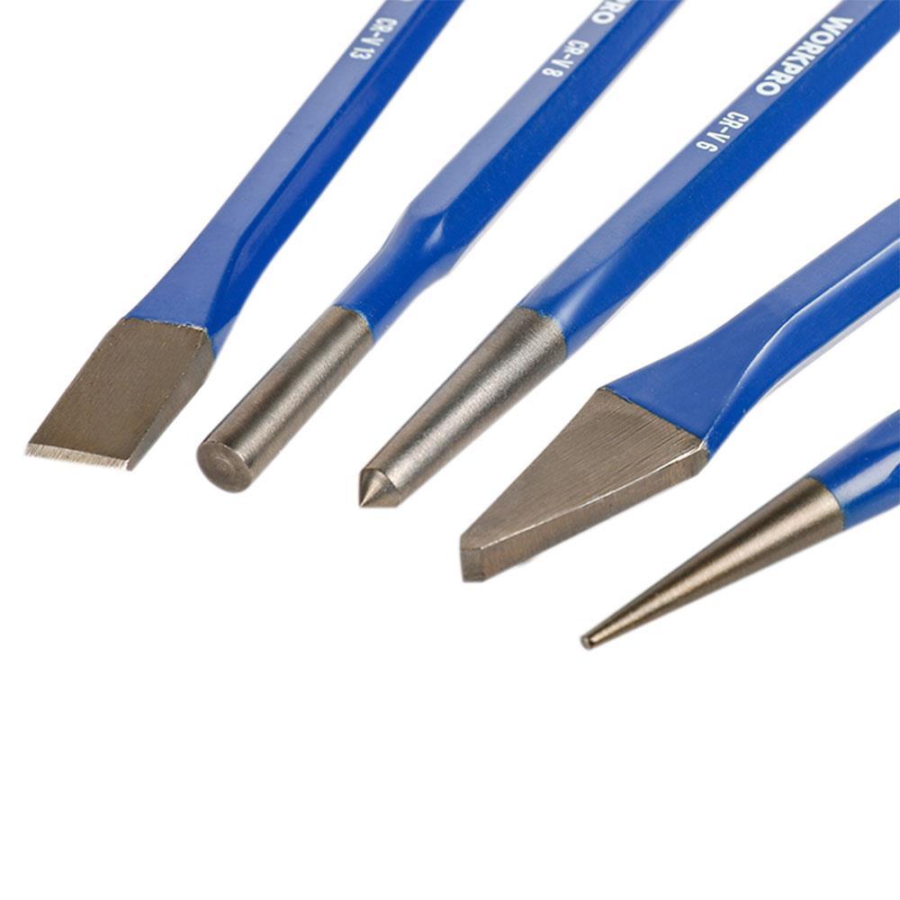 WorkproWORKPRO WP201303 5 Parça CR-V Profesyonel Noktalama ve Keski SetiWP201303