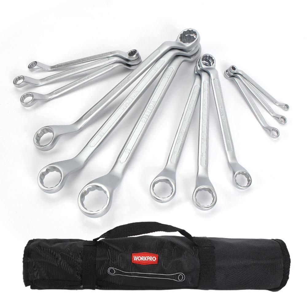 WorkproWORKPRO WP202510 6-32mm 12 Parça CR-V Profesyonel İki Ağızlı Yıldız Anahtar Takımı + Bez Taşıma KılıfıWP202510