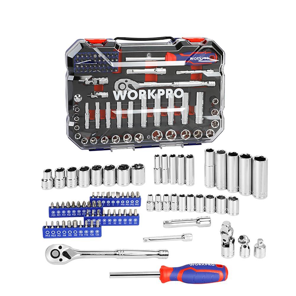WorkproWORKPRO WP202524 1/4'’ 3/8’’ Metrik 75 Parça Cr-V Profesyonel Lokma TakımıWP202524