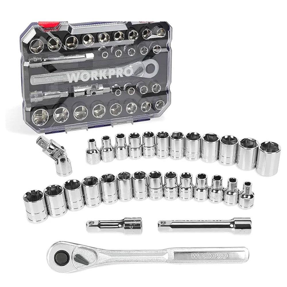 WorkproWORKPRO WP202525 30 Parça 1/2’’ CR-V Metrik/İnç Profesyonel Lokma TakımıWP202525