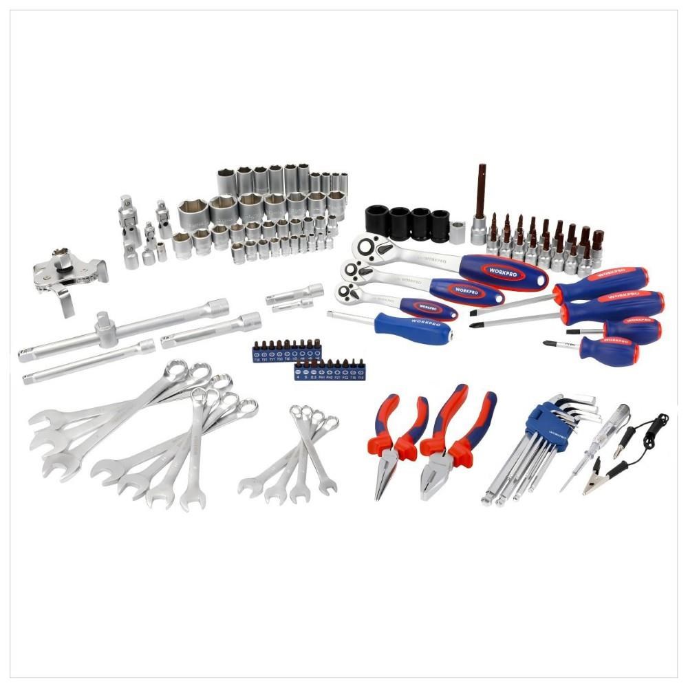 WorkproWORKPRO WP202533 1/4'’ 3/8’’ 1/2'’ 123 Parça Cr-V Metrik Ağır Hizmet Lokma ve Kombine Anahtar TakımıWP202533