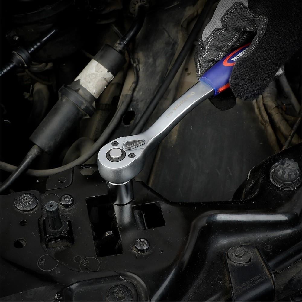 WorkproWORKPRO WP202533 1/4'’ 3/8’’ 1/2'’ 123 Parça Cr-V Metrik Ağır Hizmet Lokma ve Kombine Anahtar TakımıWP202533