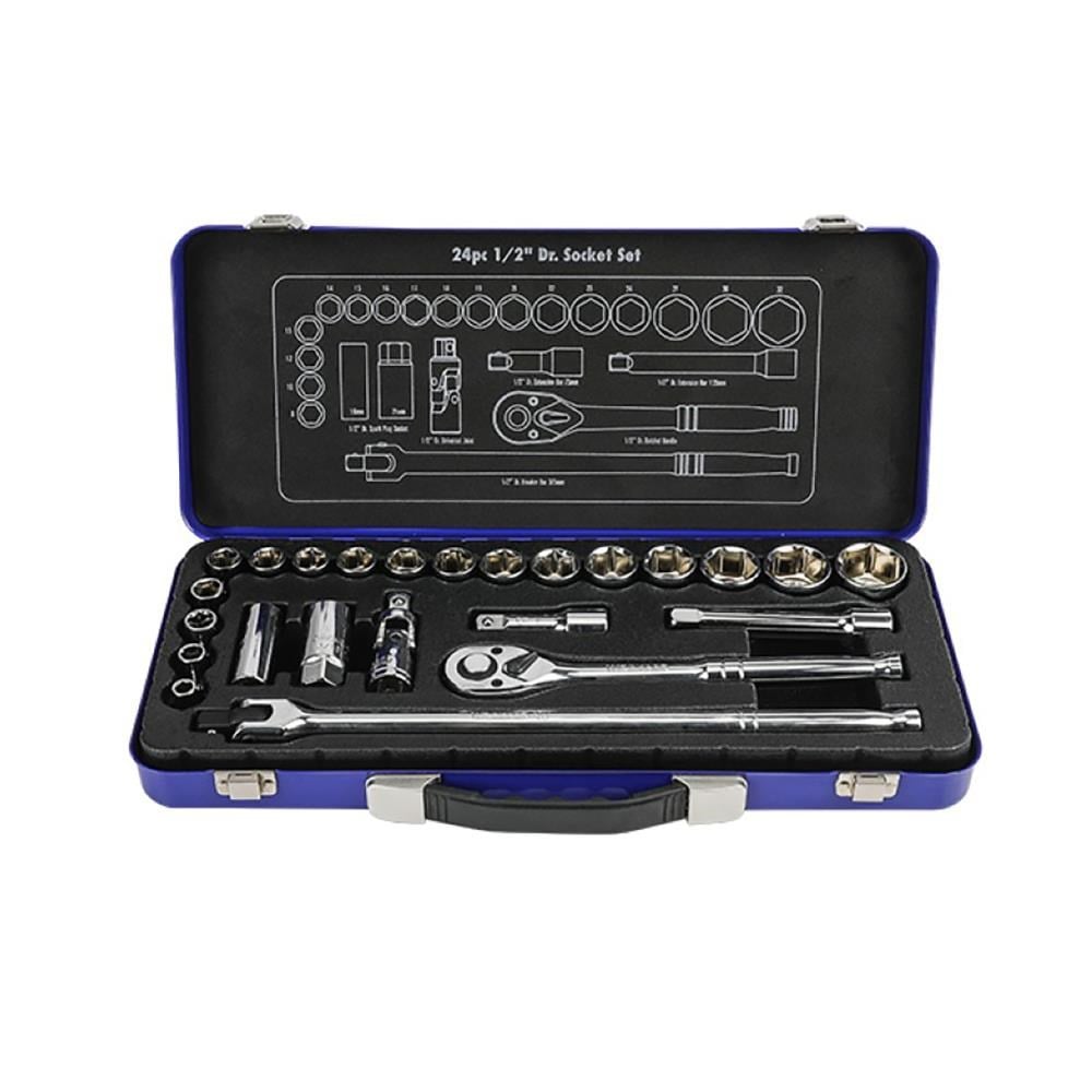 WorkproWORKPRO WP202564 1/2'’ Cr-V 24 Parça Metrik Ağır Hizmet Lokma TakımıWP202564