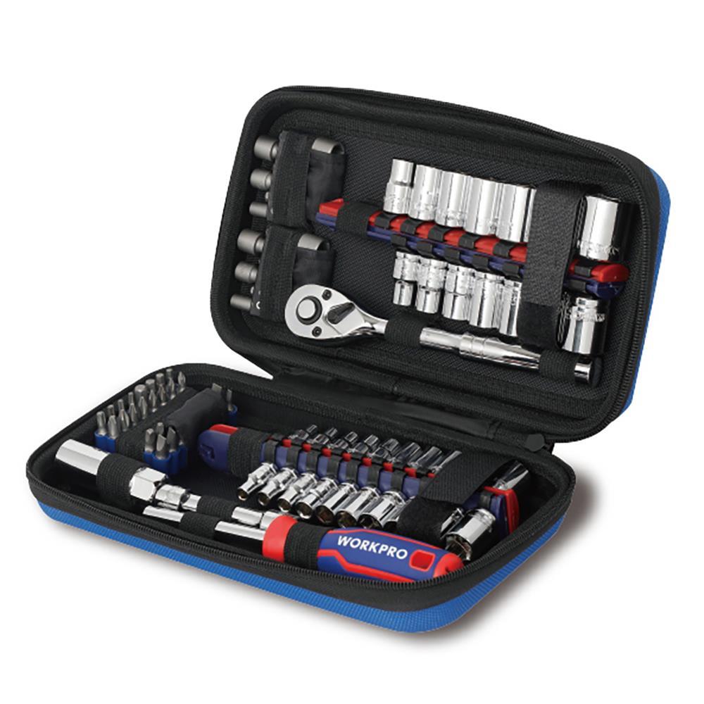WorkproWORKPRO WP209006 84 Parça 3/8’’ 1/4’’ CR-V Metrik/İnç Profesyonel Lokma ve Bits Uç TakımıWP209006