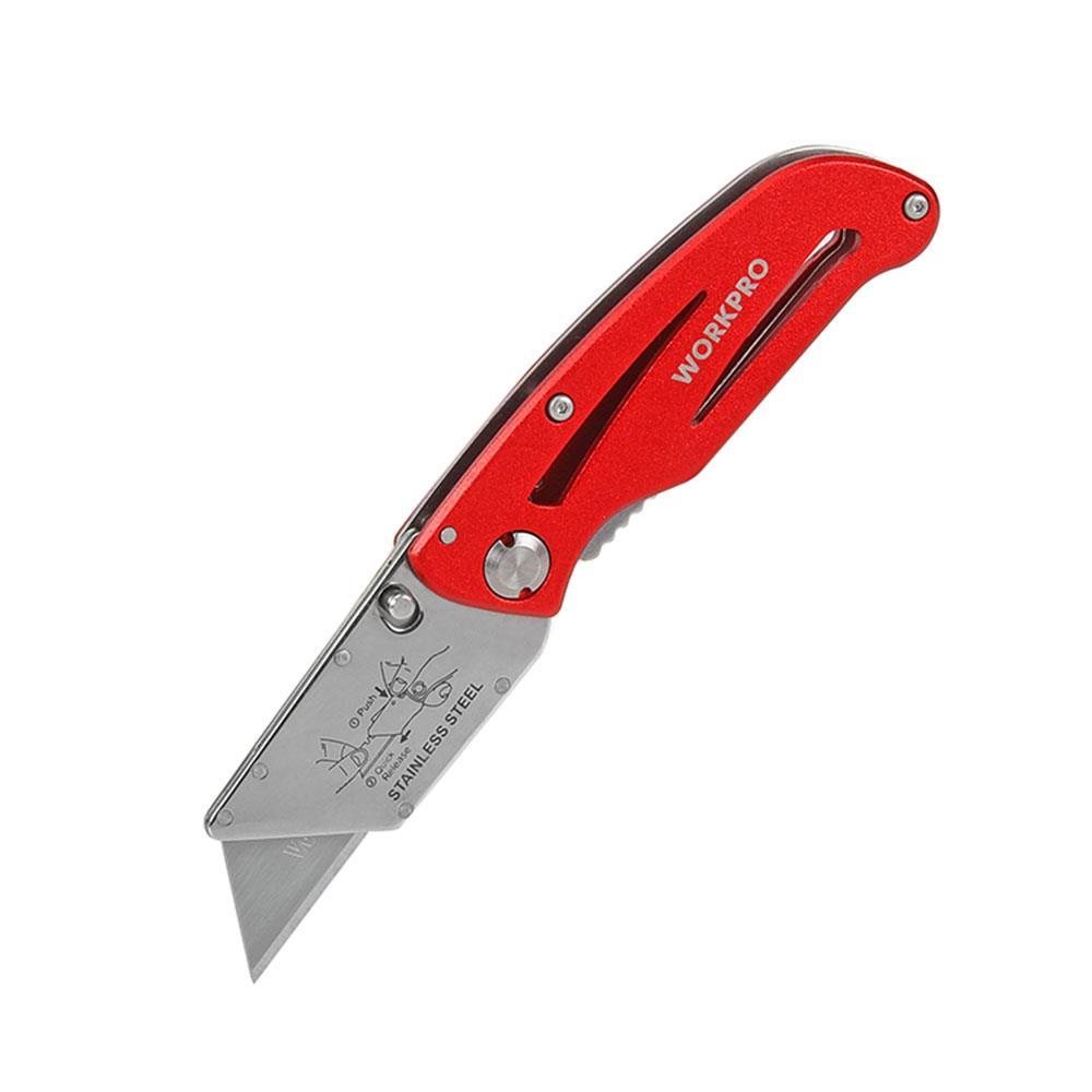 WorkproWORKPRO WP211003 Paslanmaz Çelik/Alüminyum Gövde Katlanır Rötuş Maket BıçağıWP211003
