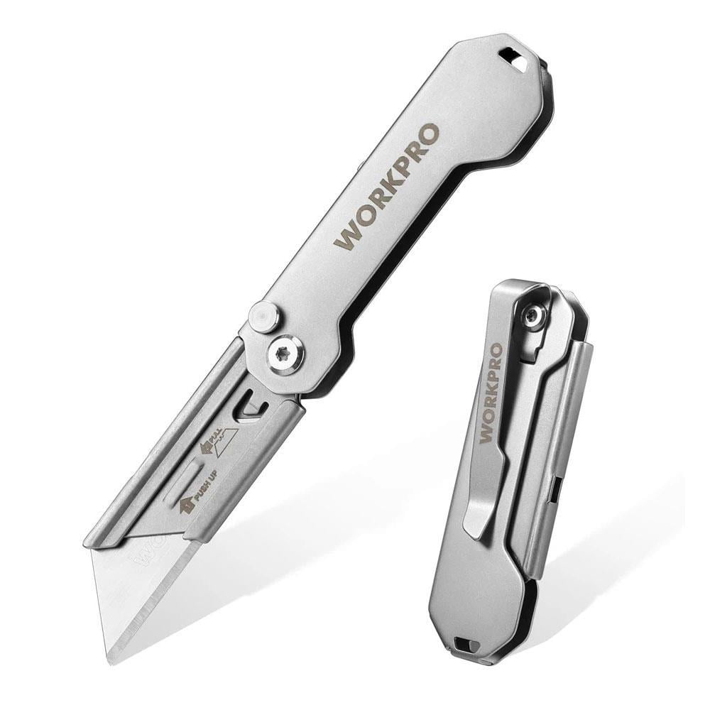WorkproWORKPRO WP211016 Paslanmaz Çelik Gövde Katlanır Rötuş Maket BıçağıWP211016