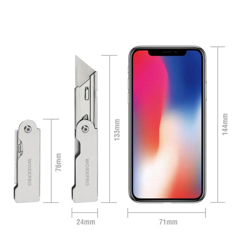 WorkproWORKPRO WP211016 Paslanmaz Çelik Gövde Katlanır Rötuş Maket BıçağıWP211016