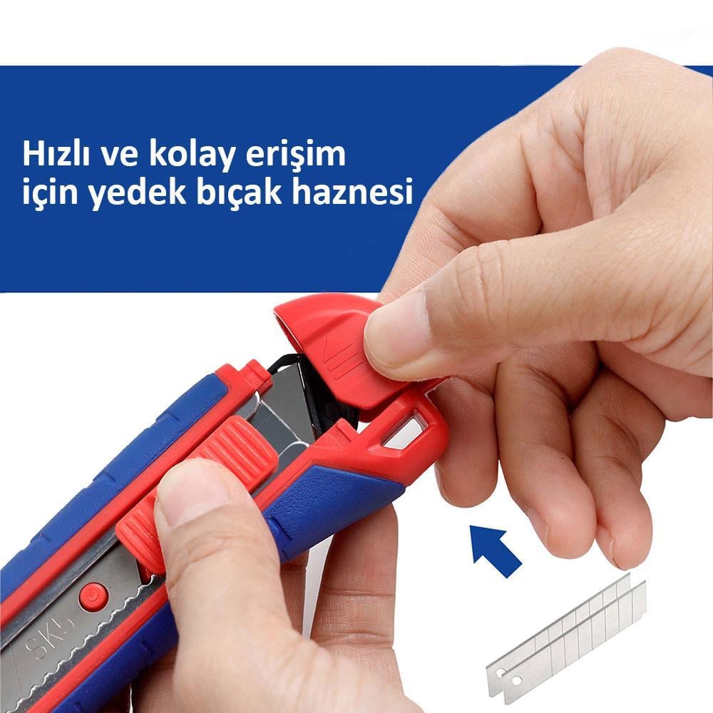 WorkproWORKPRO WP212009 18MM Ağır Hizmet Paslanmaz Çelik Kasa Maket BıçağıWP212009