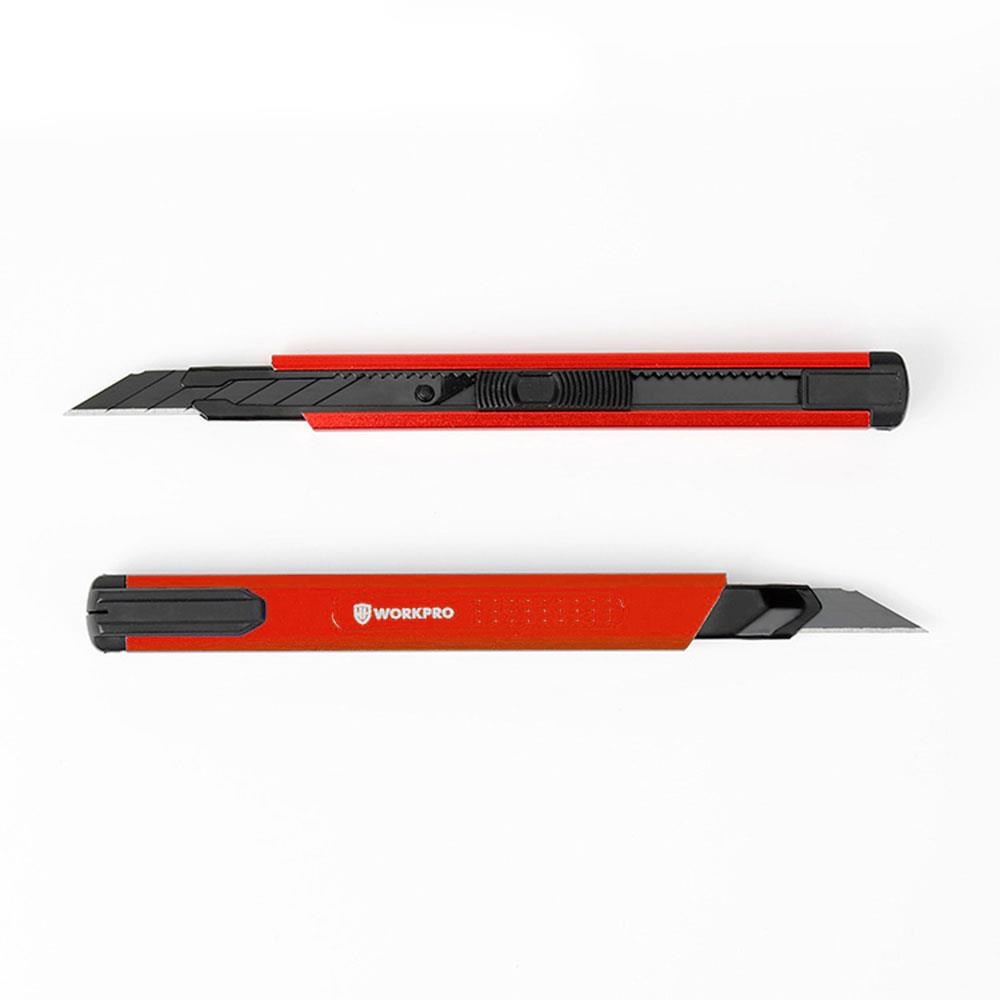 WorkproWORKPRO WP212020 9MM Alüminyum Kasa Cep Askılı Maket Bıçağı (KIRMIZI)WP212020