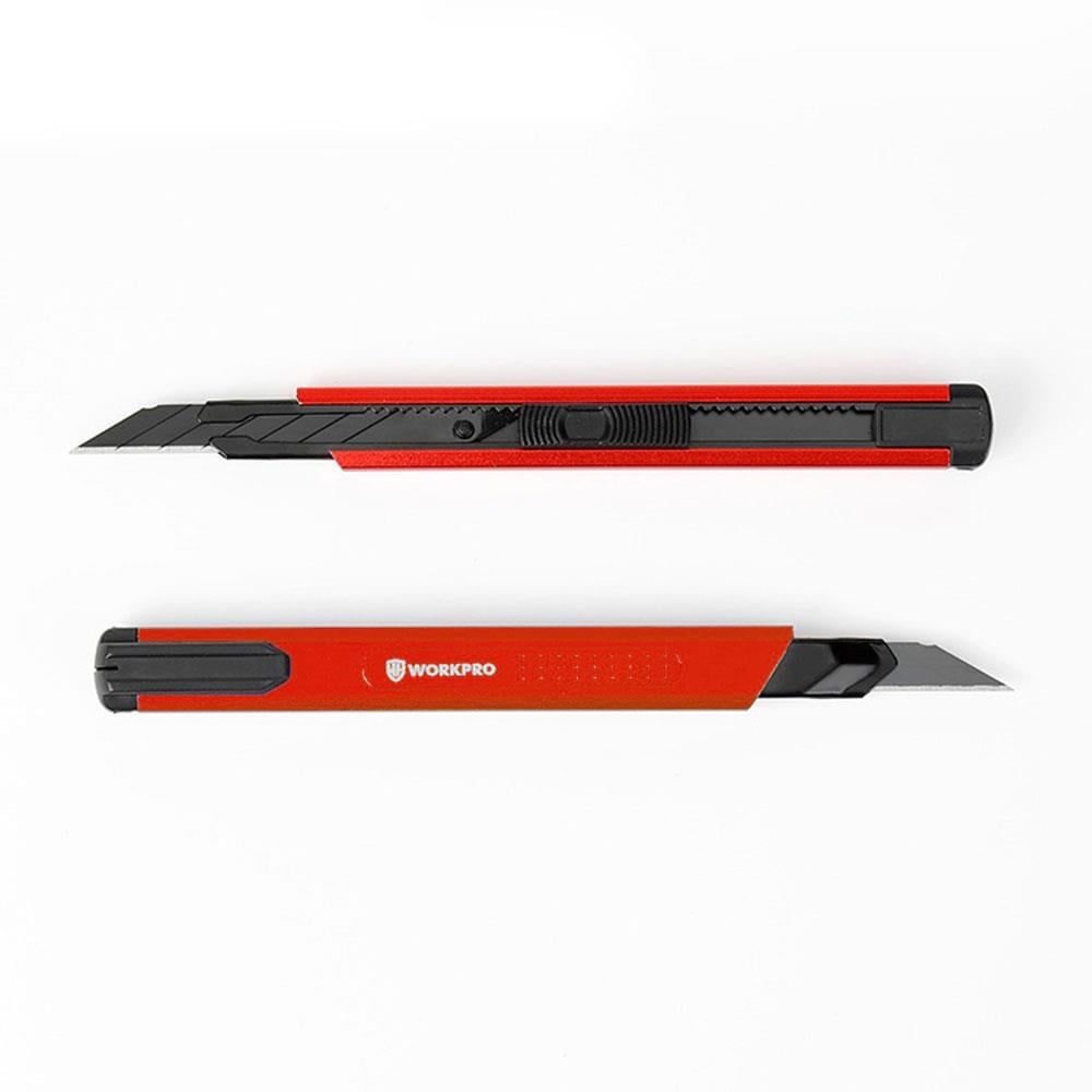 WorkproWORKPRO WP212020 9MM Alüminyum Kasa Cep Askılı Maket Bıçağı (KIRMIZI)WP212020