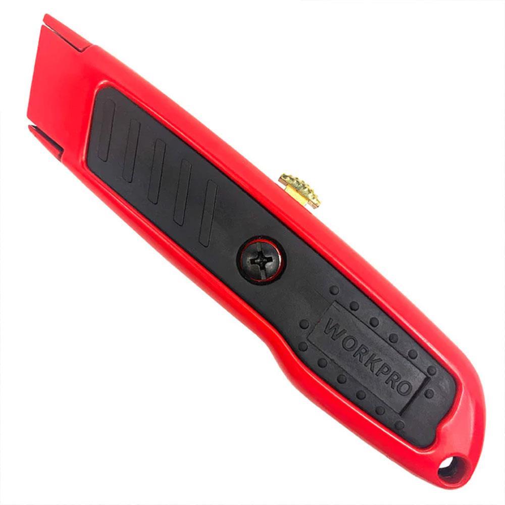 WorkproWORKPRO WP213005 Alüminyum Gövde Geri Çekilebilir Rötuş Maket Bıçağı + 3 Adet Yedek BıçakWP213005