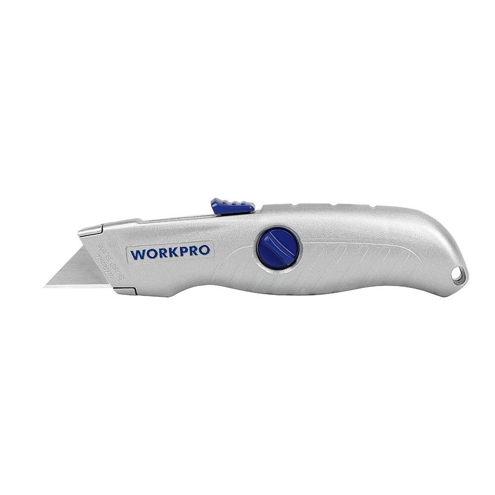 WorkproWORKPRO WP213007 Alüminyum Gövde Otomatik Geri Çekilebilir Rötuş Maket BıçağıWP213007