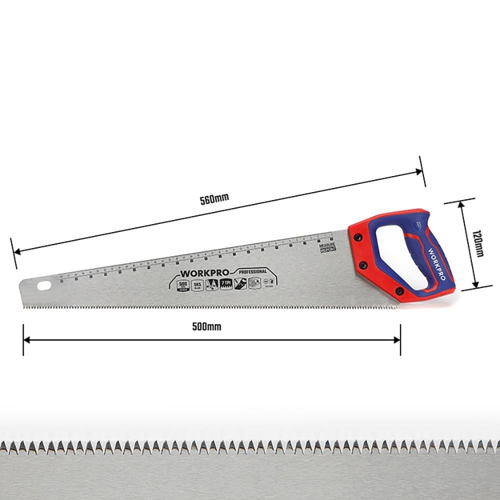 WorkproWORKPRO WP215007 500mm SK5 7 TPI Ağır Hizmet Tipi El TesteresiWP215007