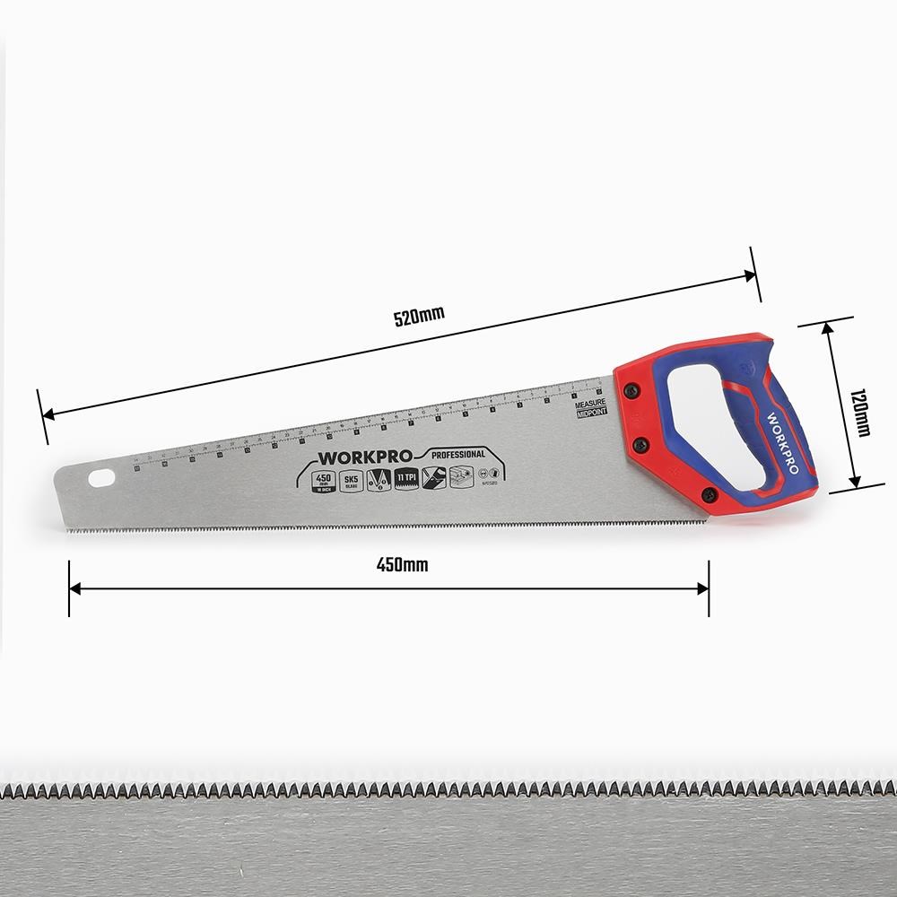 WorkproWORKPRO WP215010 450mm SK5 11 TPI Ağır Hizmet Tipi El TesteresiWP215010