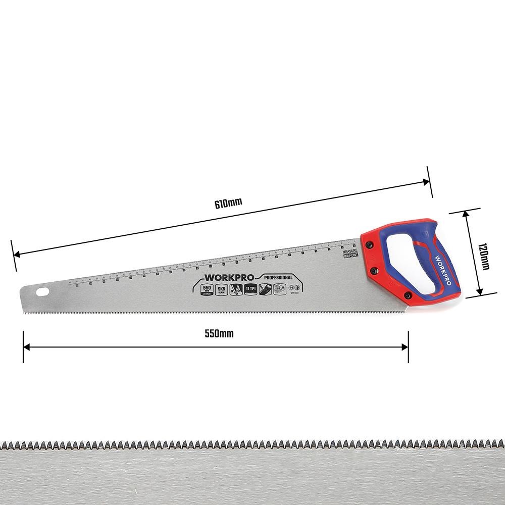 WorkproWORKPRO WP215012 550mm SK5 11 TPI Ağır Hizmet Tipi El TesteresiWP215012