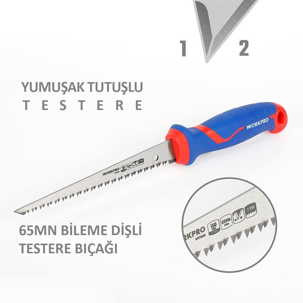 WorkproWORKPRO WP215016 150mm Hızlı Kesim Profesyonel Alçıpan TesteresiWP215016