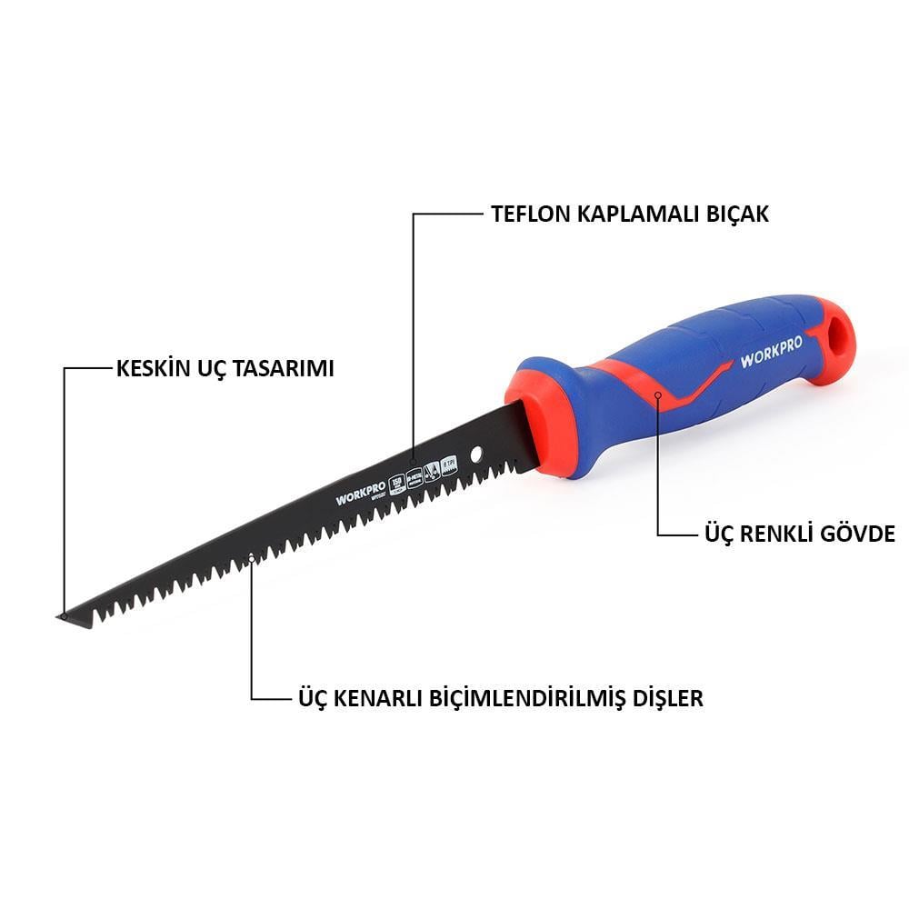 WorkproWORKPRO WP215017 150mm Hızlı Kesim Profesyonel BI-METAL Alçıpan TesteresiWP215017