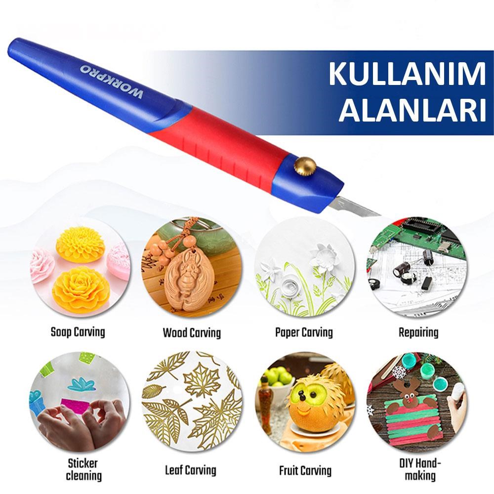 WorkproWORKPRO WP219005 14 Parça Profesyonel Hobi Maket Bıçağı SetiWP219005