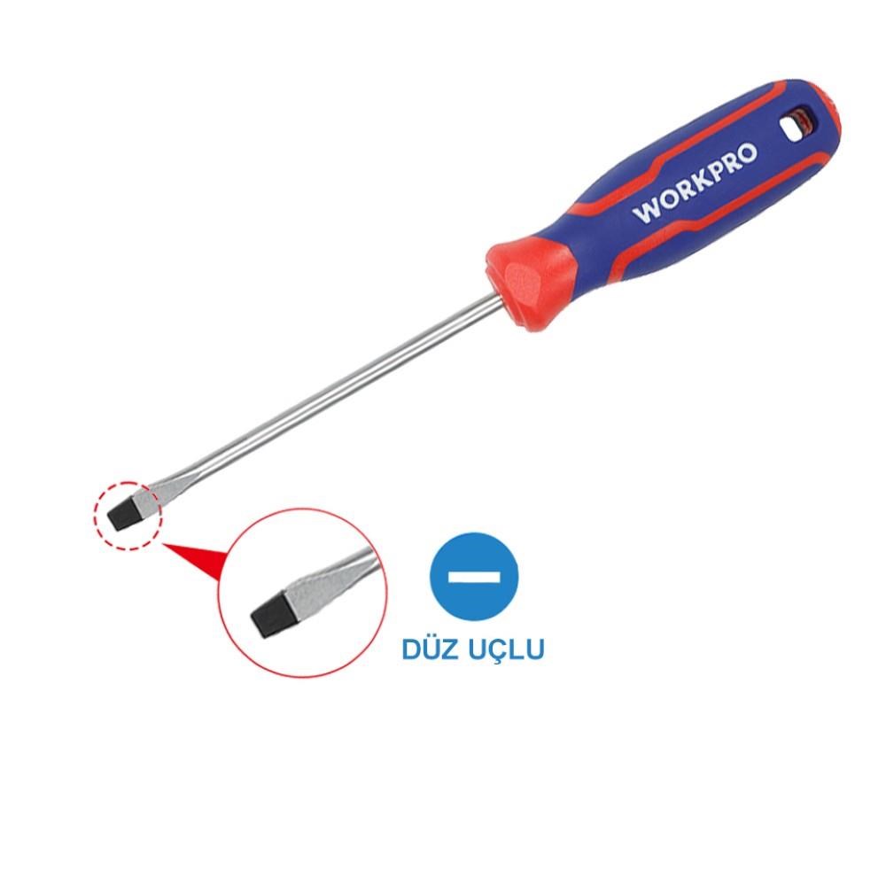 WorkproWORKPRO WP221013 3x75mm CR-V Profesyonel Düz TornavidaWP221013